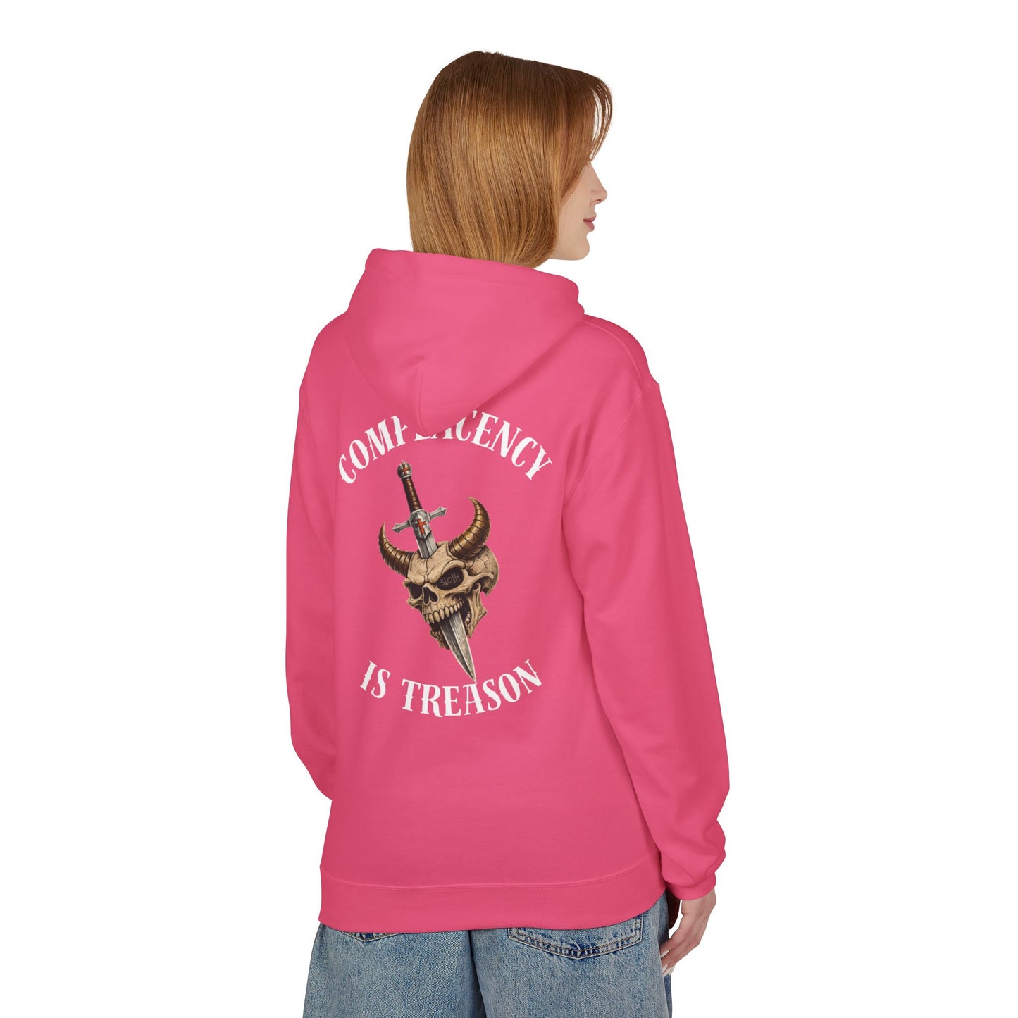 Complacency is treason- Unisex Midweight Softstyle Fleece Hoodie