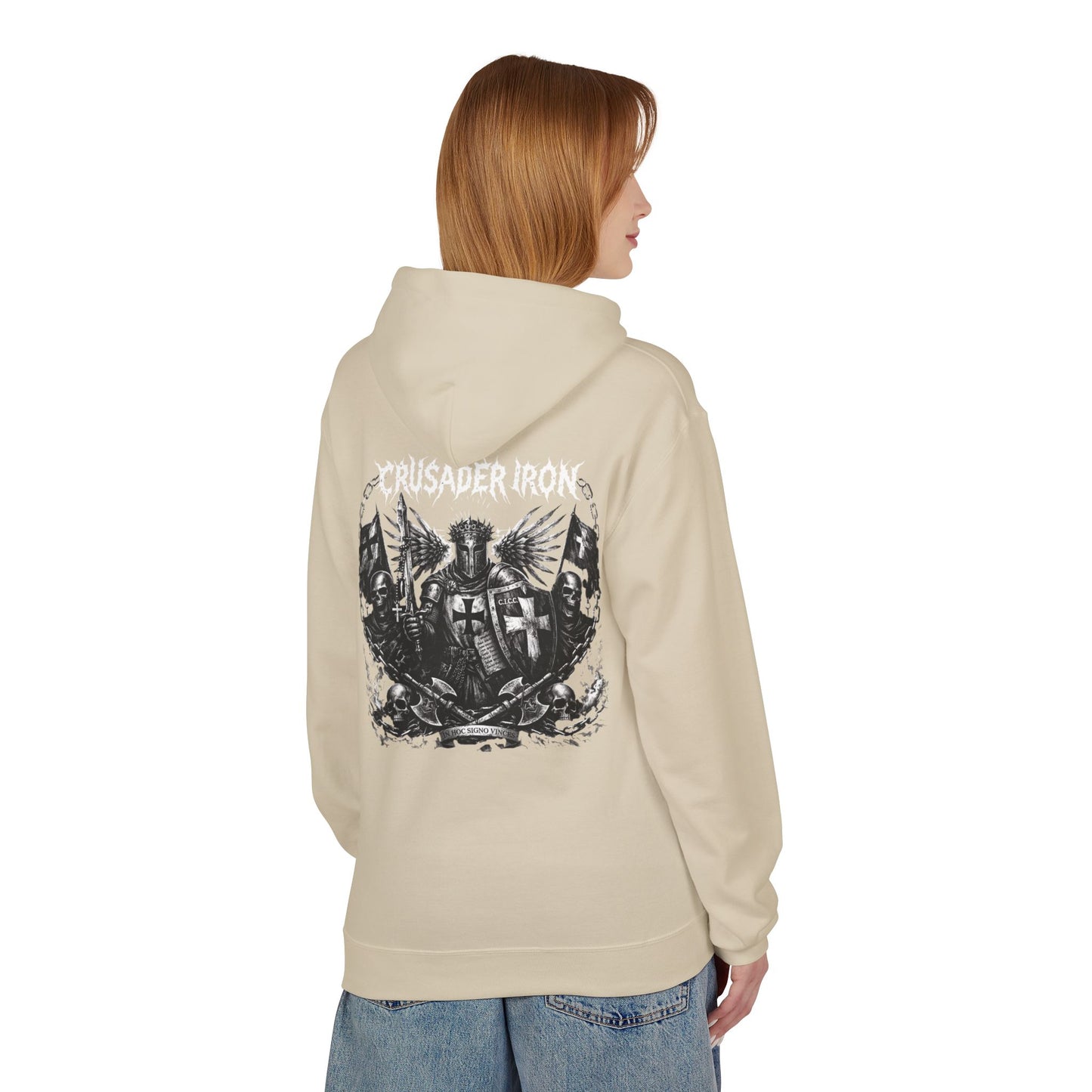 Crusader Iron Metal Cover - Unisex Midweight Softstyle Fleece Hoodie