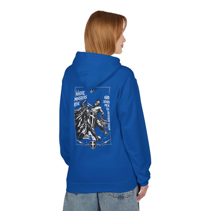 Where monsters rise- Unisex Midweight Softstyle Fleece Hoodie