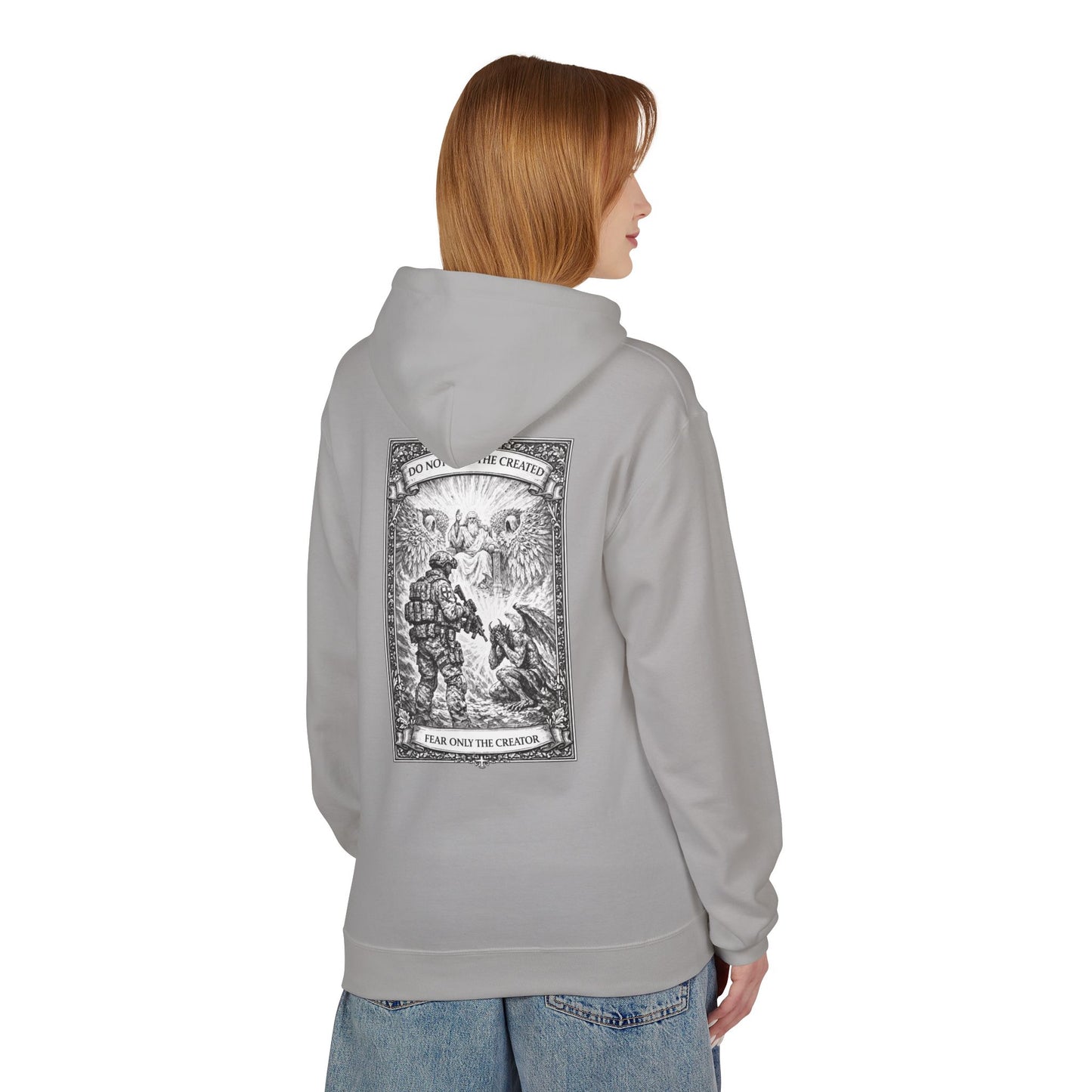 Fear Only the creator - Unisex Midweight Softstyle Fleece Hoodie
