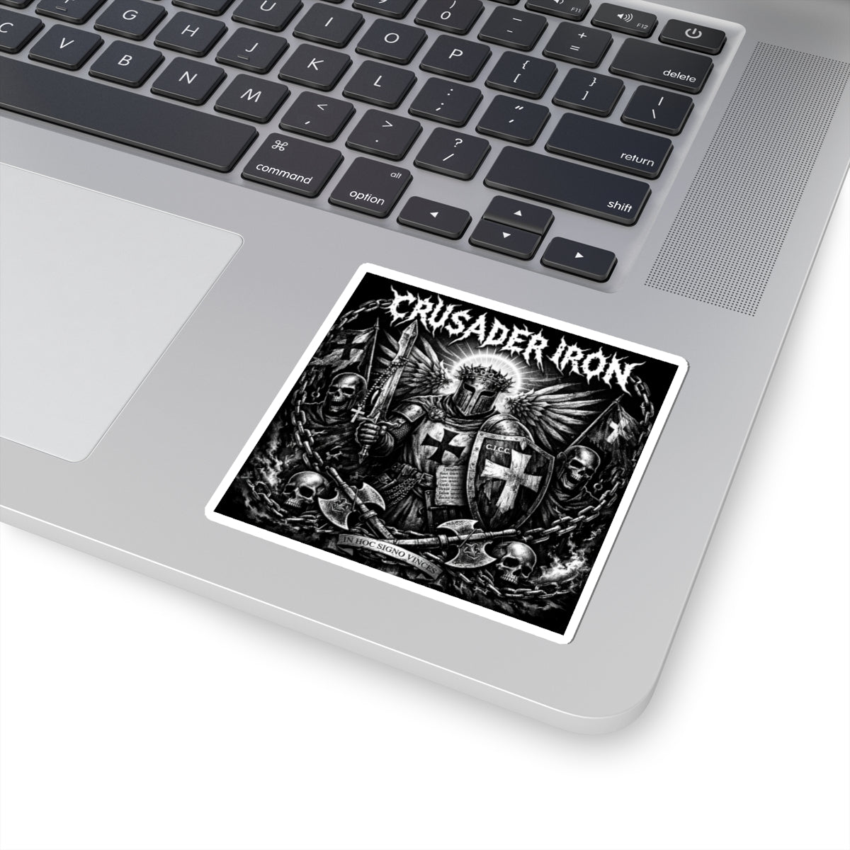 Battle Ready Crusader Metal Cover Sticker