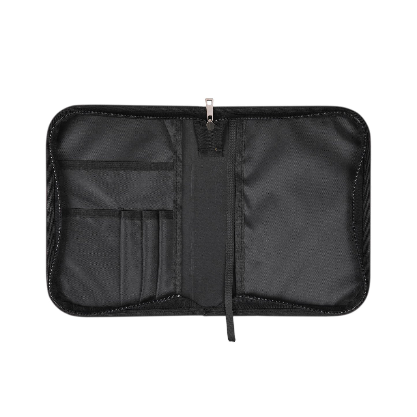 Bible Cover — "Christ Is King" Leather-Zip Bible Cover with Crown of Thorns Cross Mathew 4:4