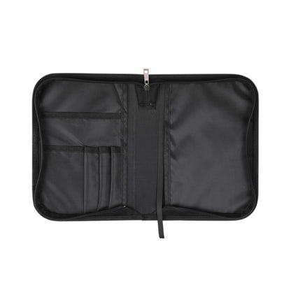 Bible Cover — "Christ Is King" Leather-Zip Bible Cover with Crown of Thorns Cross Mathew 4:4
