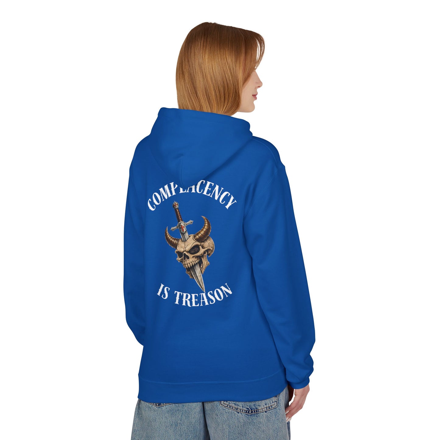 Complacency is treason- Unisex Midweight Softstyle Fleece Hoodie
