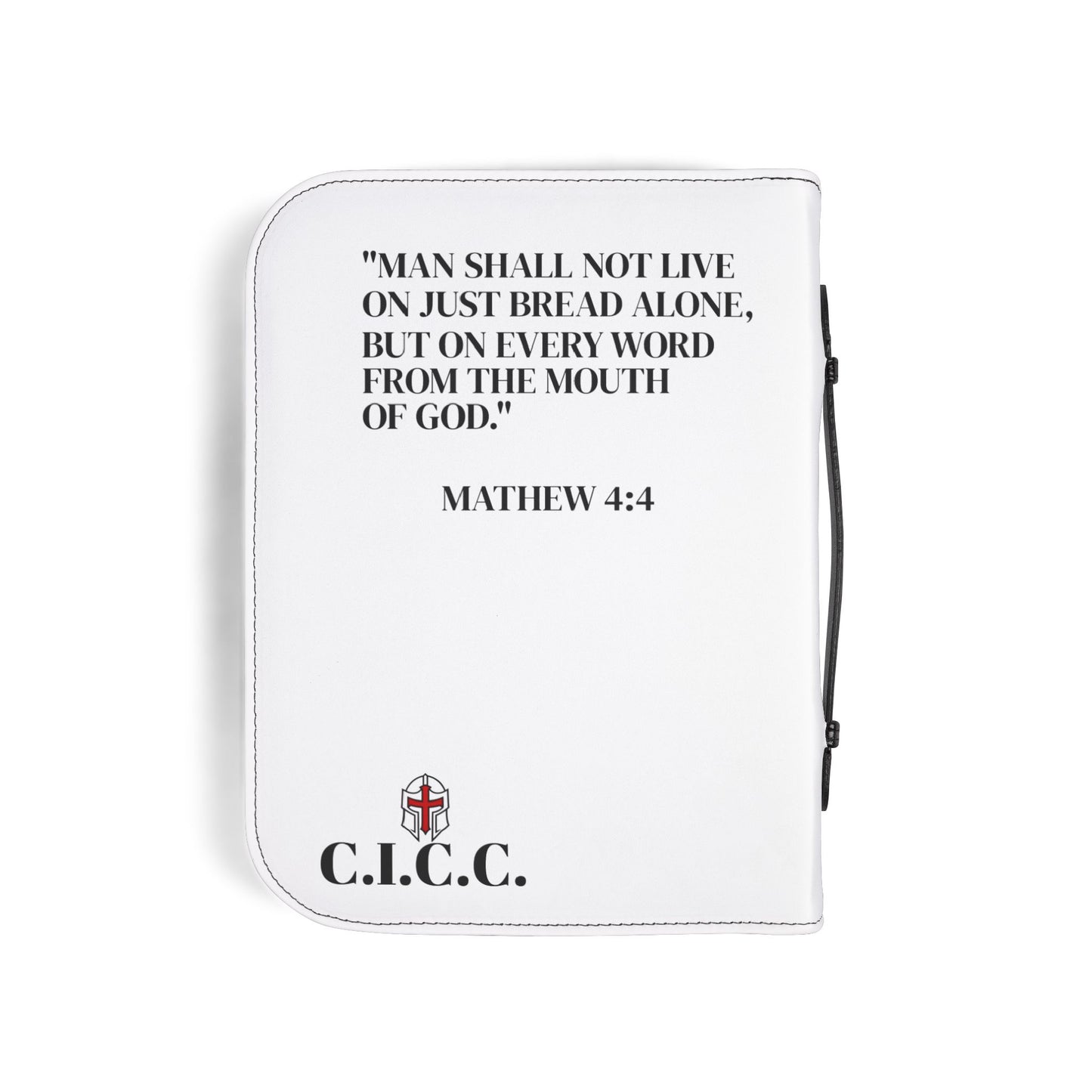 Copy of Bible Cover — 'Christ Is King' Crown of Thorns Design with Mathew 4:4