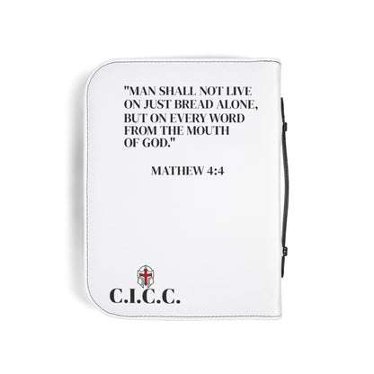 Copy of Bible Cover — 'Christ Is King' Crown of Thorns Design with Mathew 4:4