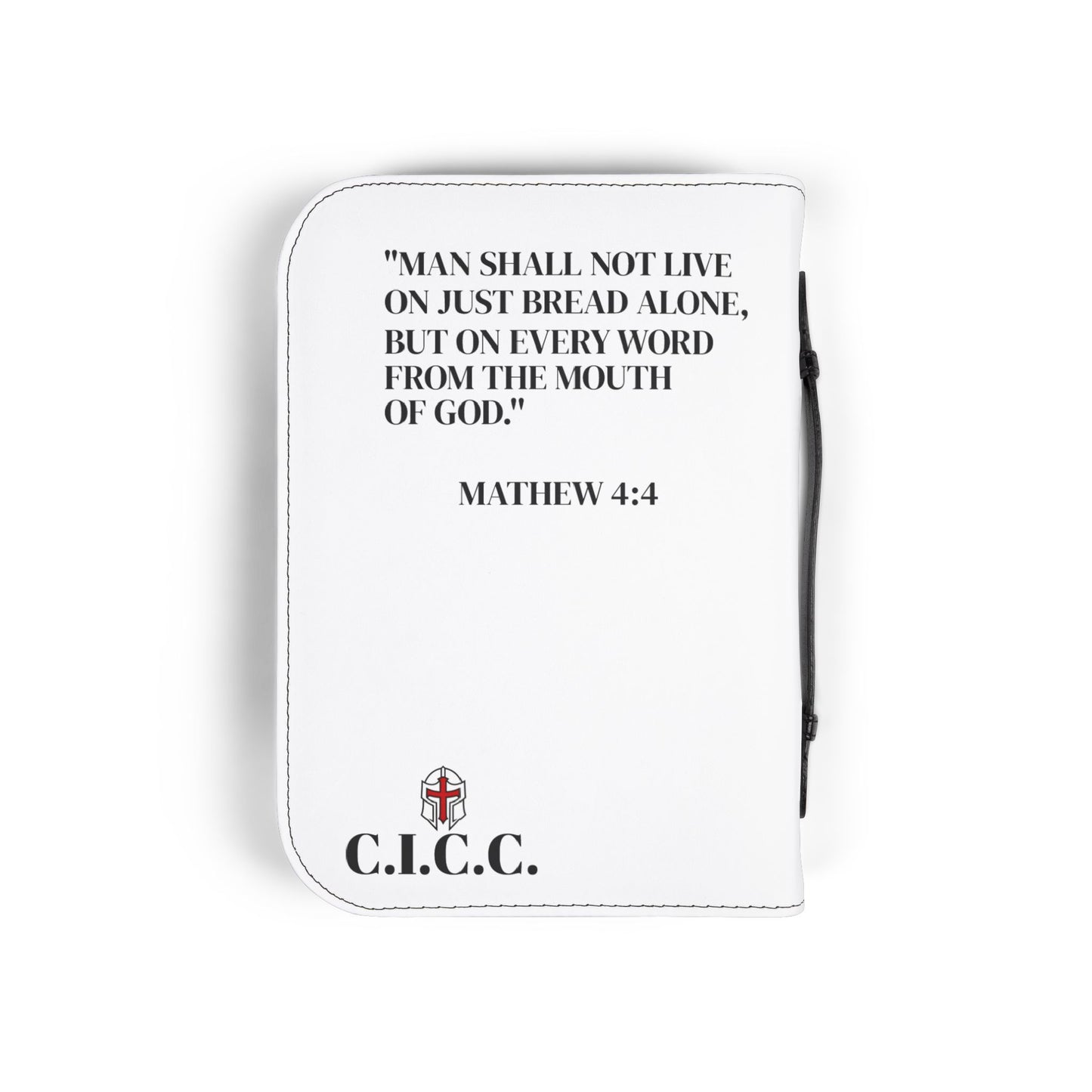 Copy of Bible Cover — 'Christ Is King' Crown of Thorns Design with Mathew 4:4