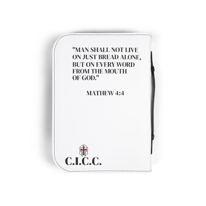 Copy of Bible Cover — 'Christ Is King' Crown of Thorns Design with Mathew 4:4