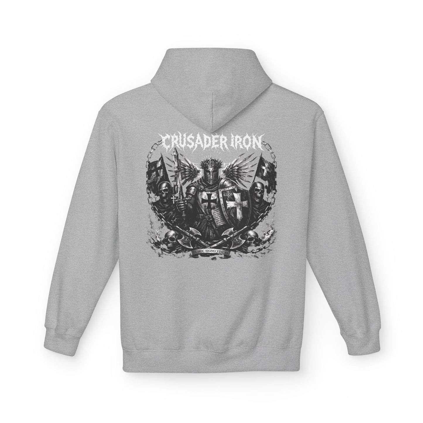 Crusader Iron Metal Cover - Unisex Midweight Softstyle Fleece Hoodie