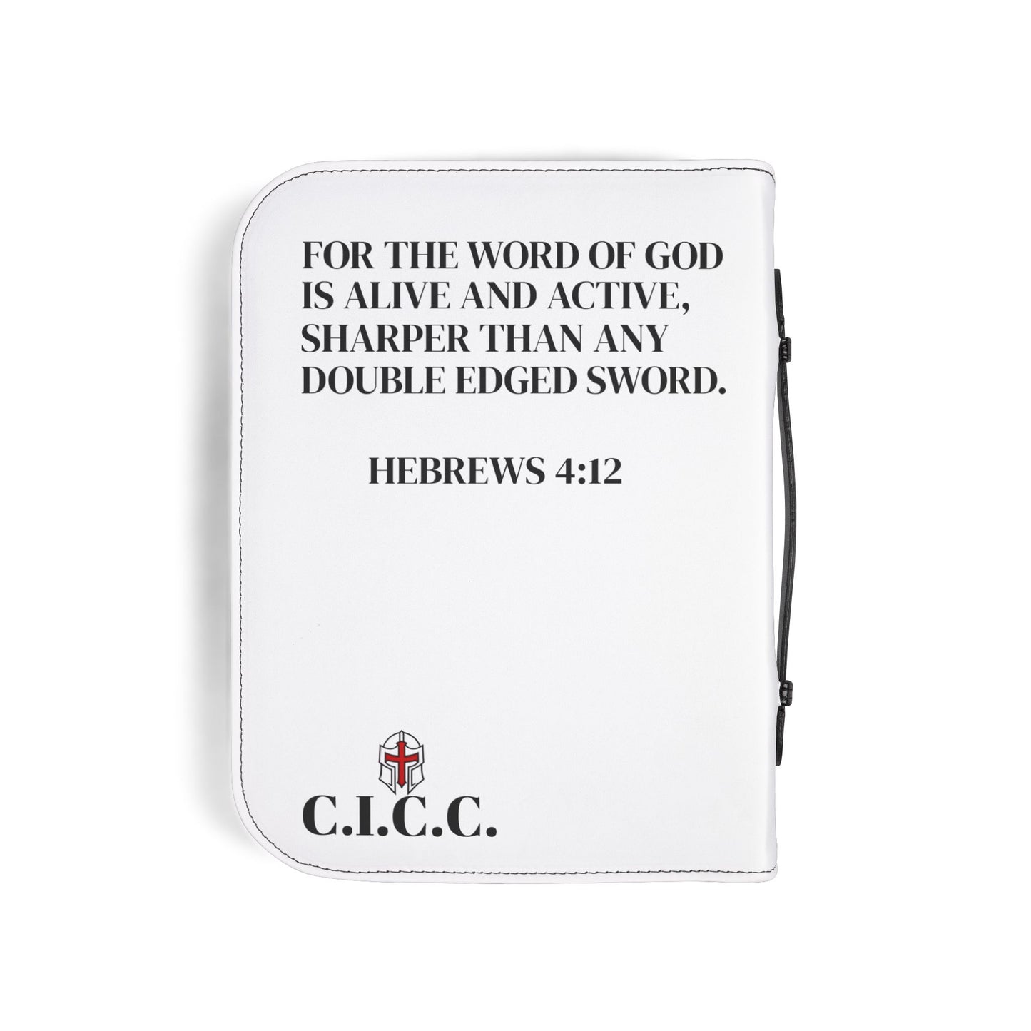 Bible Cover — 'Christ Is King' Crown of Thorns Design with Hebrews 4:12 (Zippered)