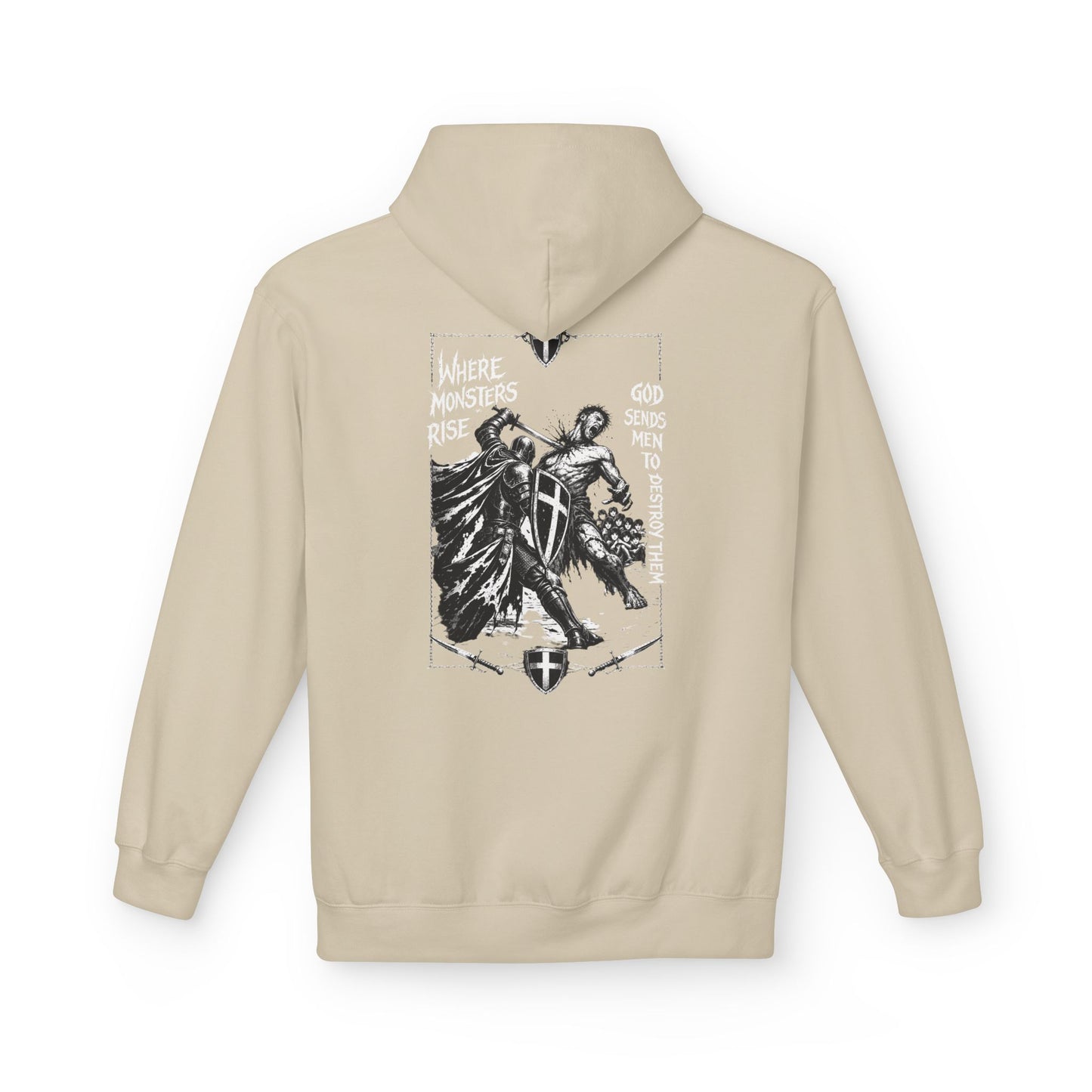 Where monsters rise- Unisex Midweight Softstyle Fleece Hoodie