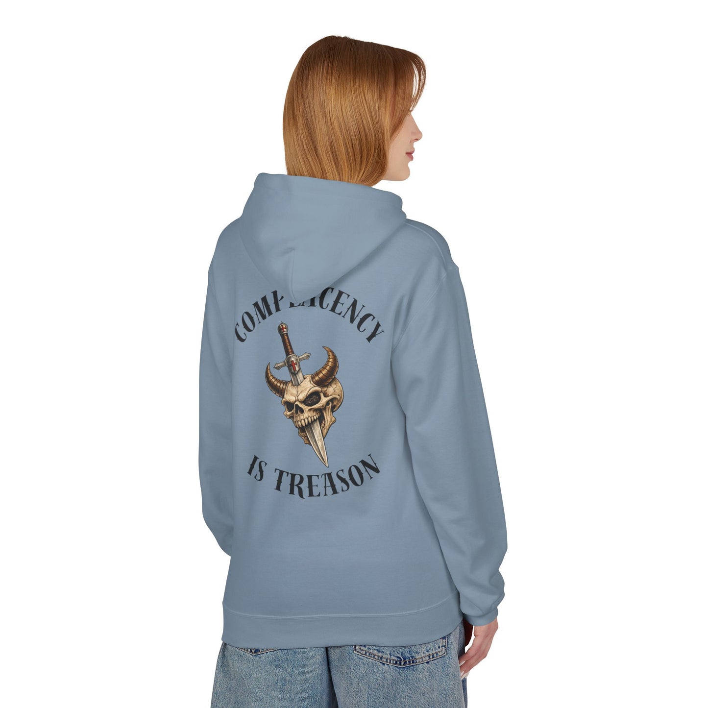 Complacency is treason- Unisex Midweight Softstyle Fleece Hoodie