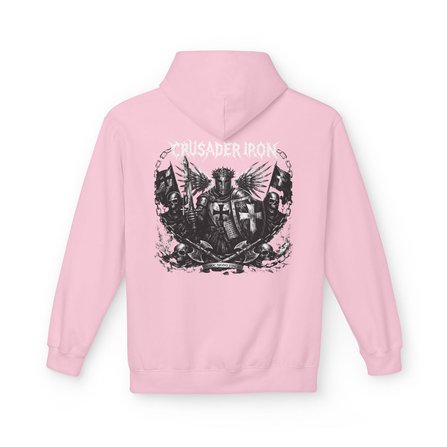 Crusader Iron Metal Cover - Unisex Midweight Softstyle Fleece Hoodie