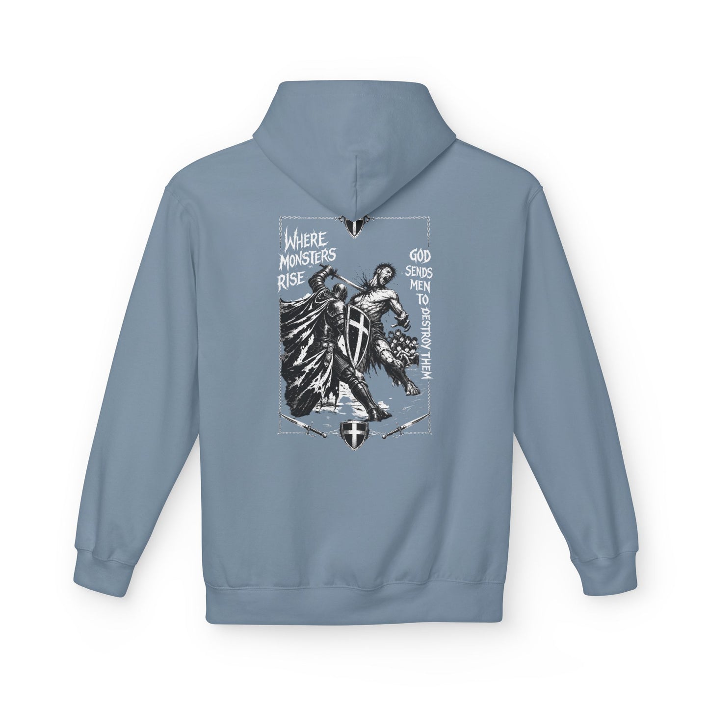 Where monsters rise- Unisex Midweight Softstyle Fleece Hoodie