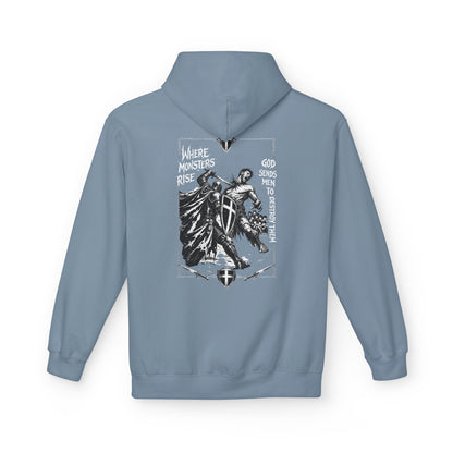 Where monsters rise- Unisex Midweight Softstyle Fleece Hoodie