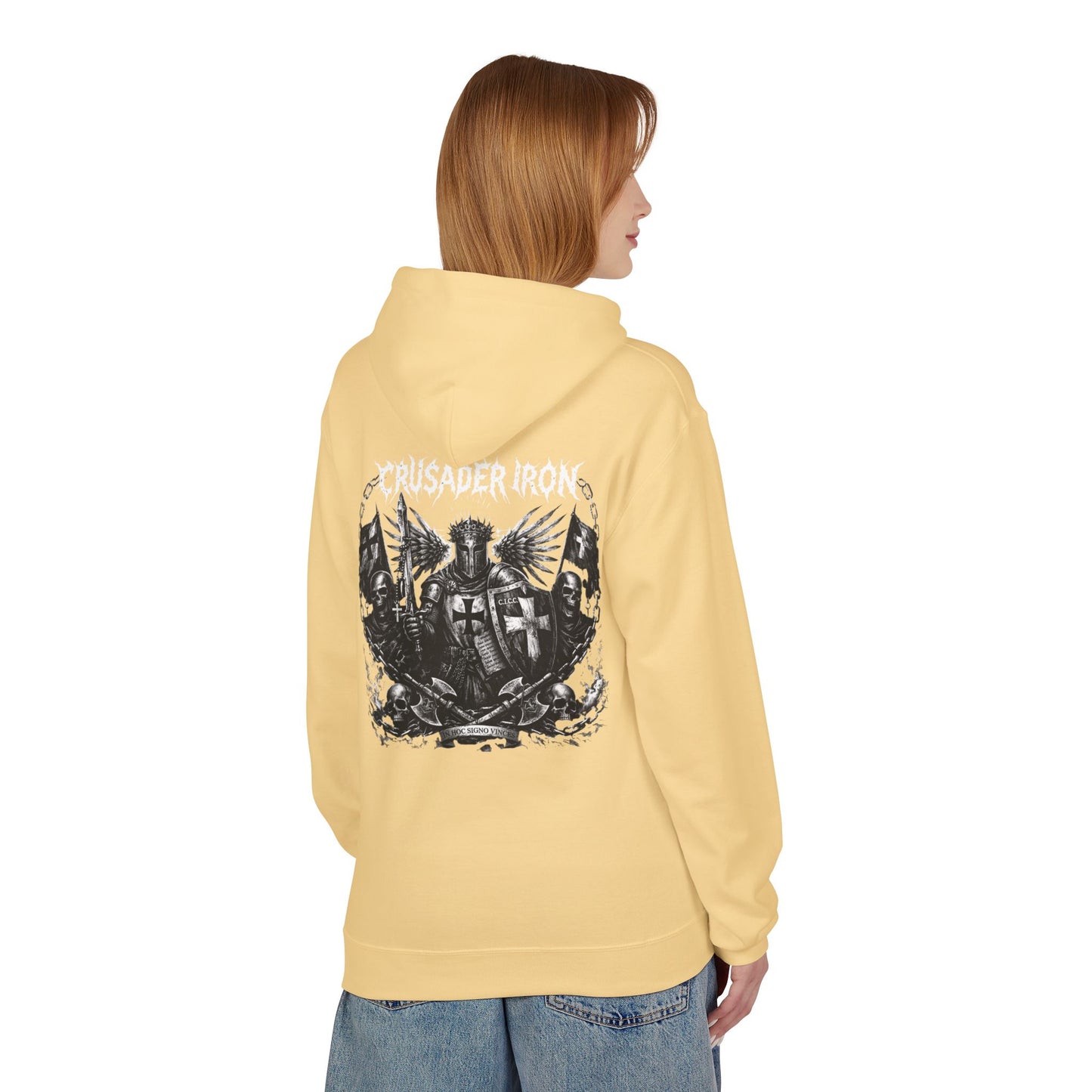 Crusader Iron Metal Cover - Unisex Midweight Softstyle Fleece Hoodie