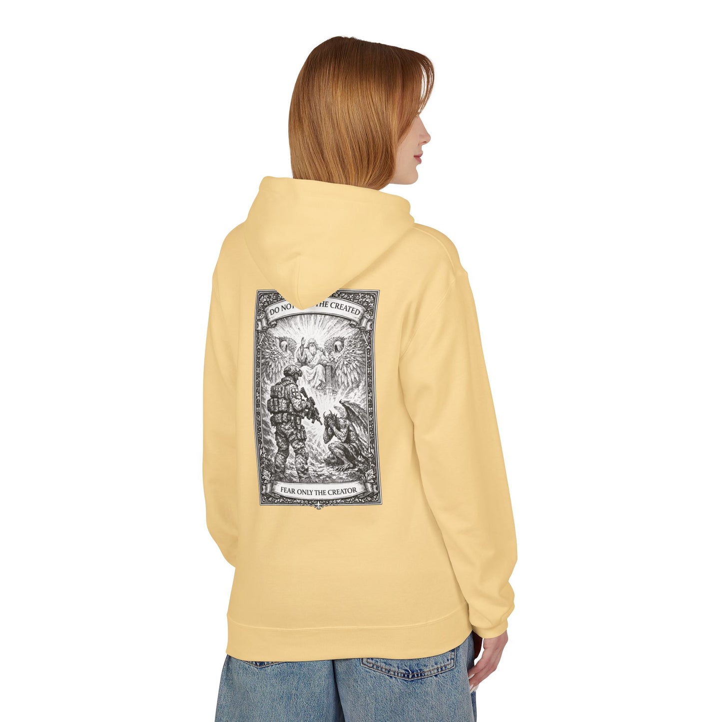 Fear Only the creator - Unisex Midweight Softstyle Fleece Hoodie