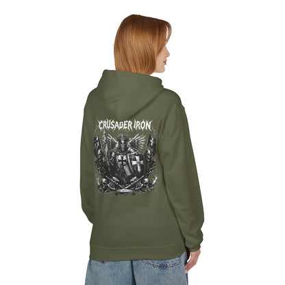 Crusader Iron Metal Cover - Unisex Midweight Softstyle Fleece Hoodie