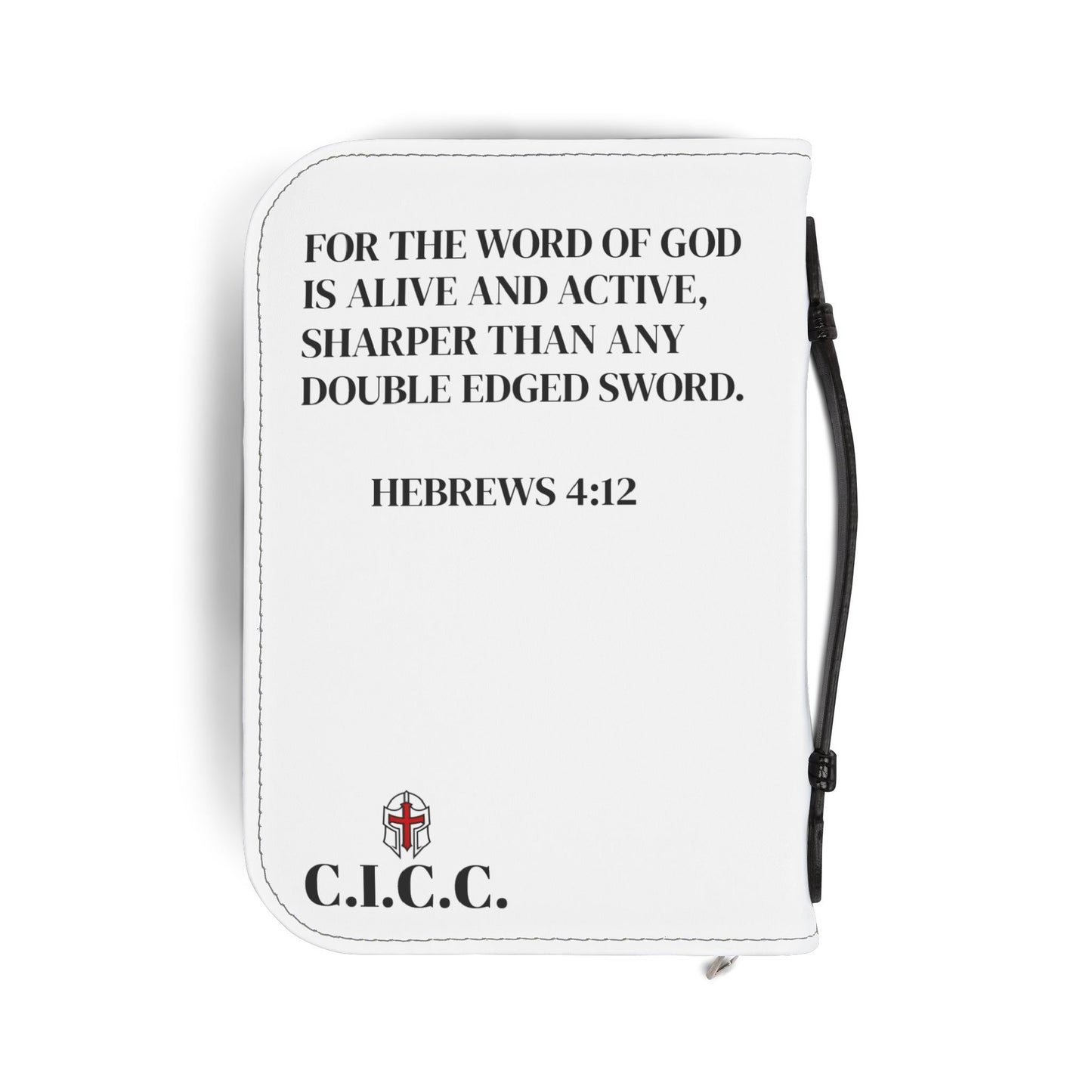 Bible Cover — 'Christ Is King' Crown of Thorns Design with Hebrews 4:12 (Zippered)