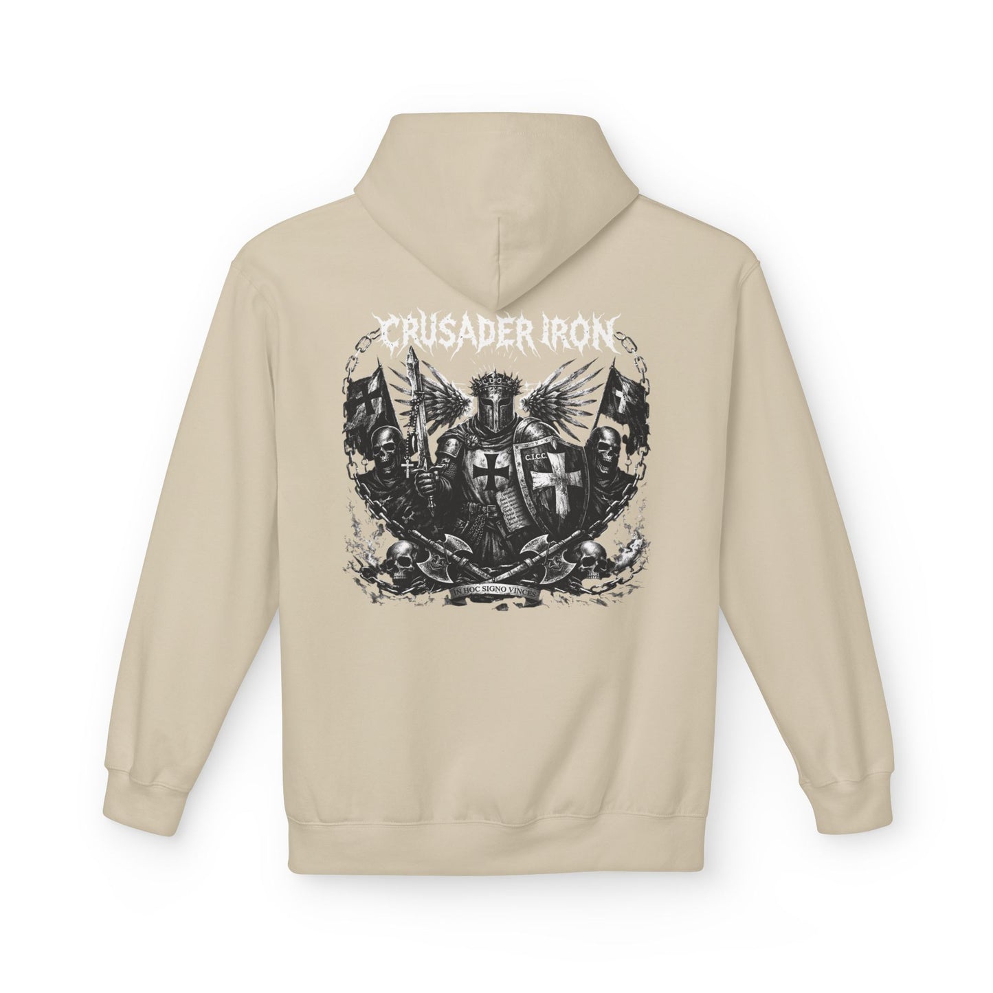 Crusader Iron Metal Cover - Unisex Midweight Softstyle Fleece Hoodie